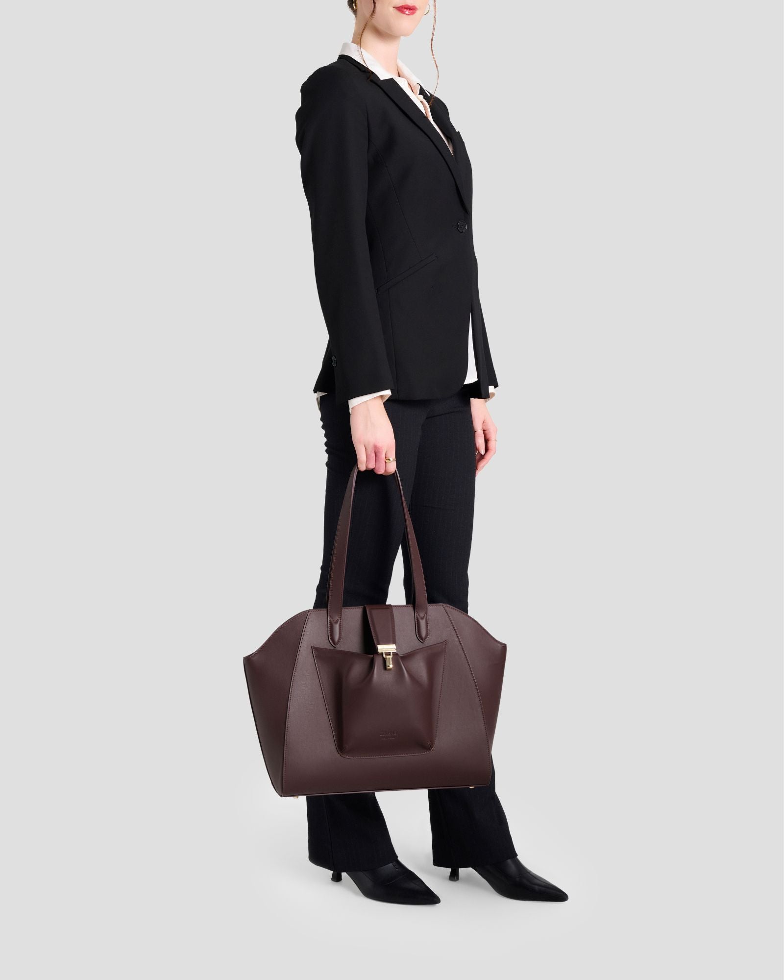 The Fiora Tote | Dark Brown