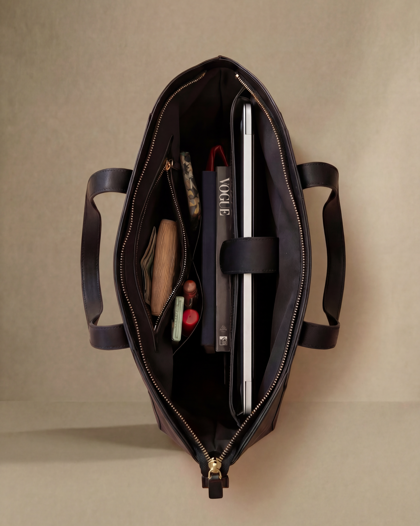 The Fiora Tote | Jet Black