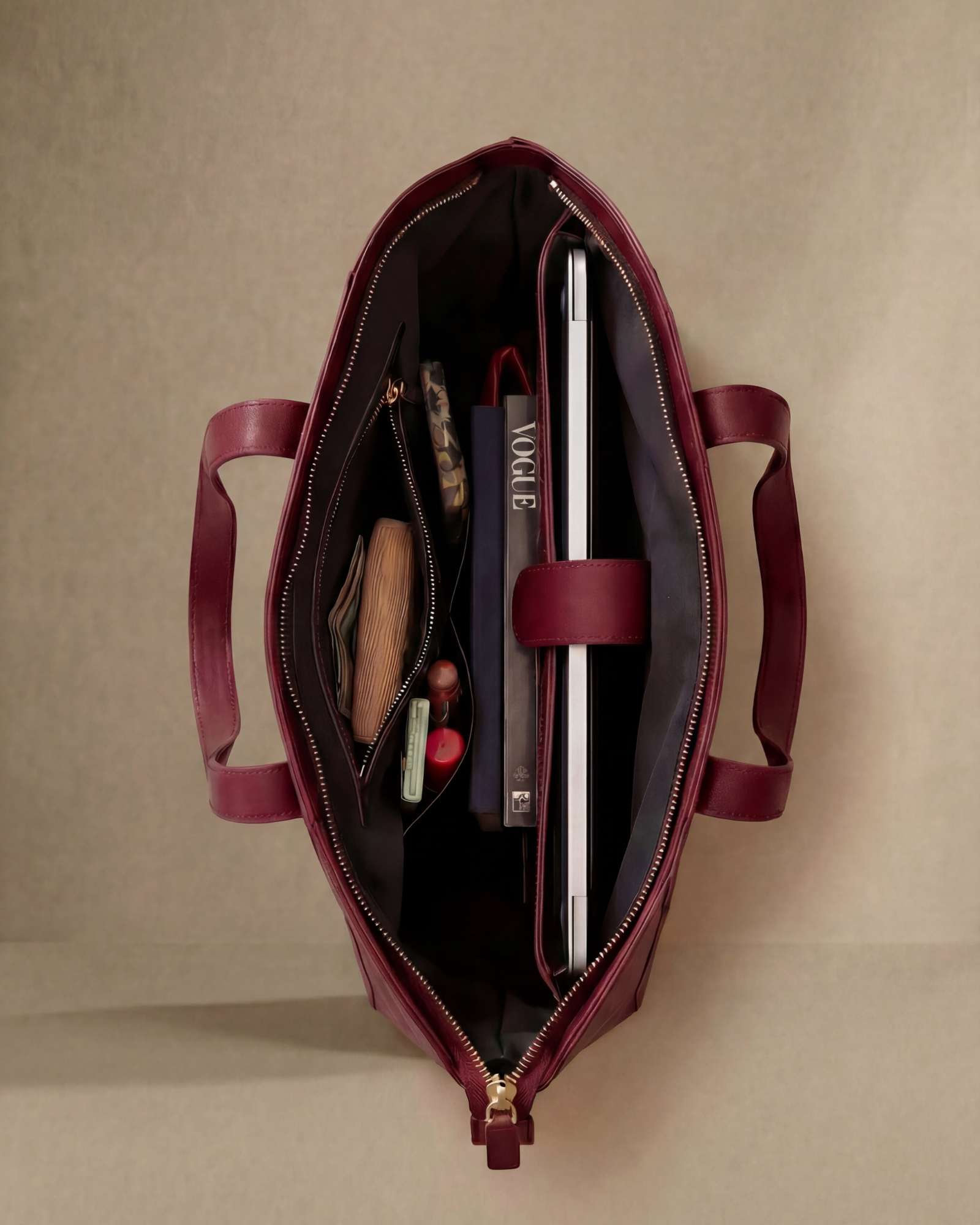 The Fiora Tote | Cherry Red