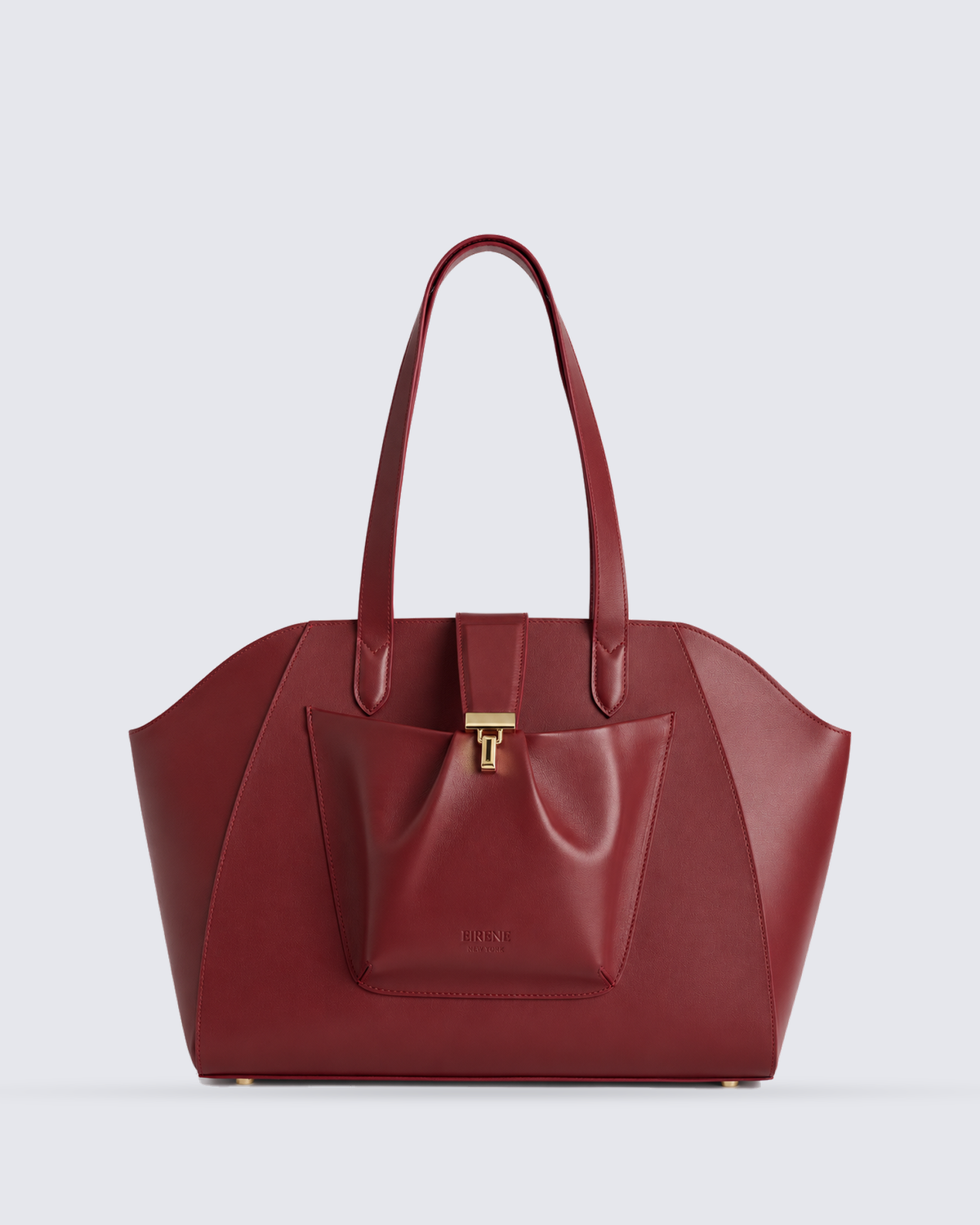 The Fiora Tote in Cherry Red, front