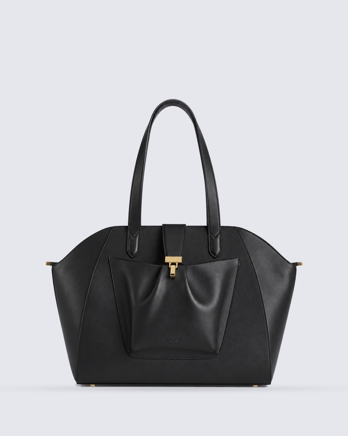 The Fiora Tote in Jet Black, front