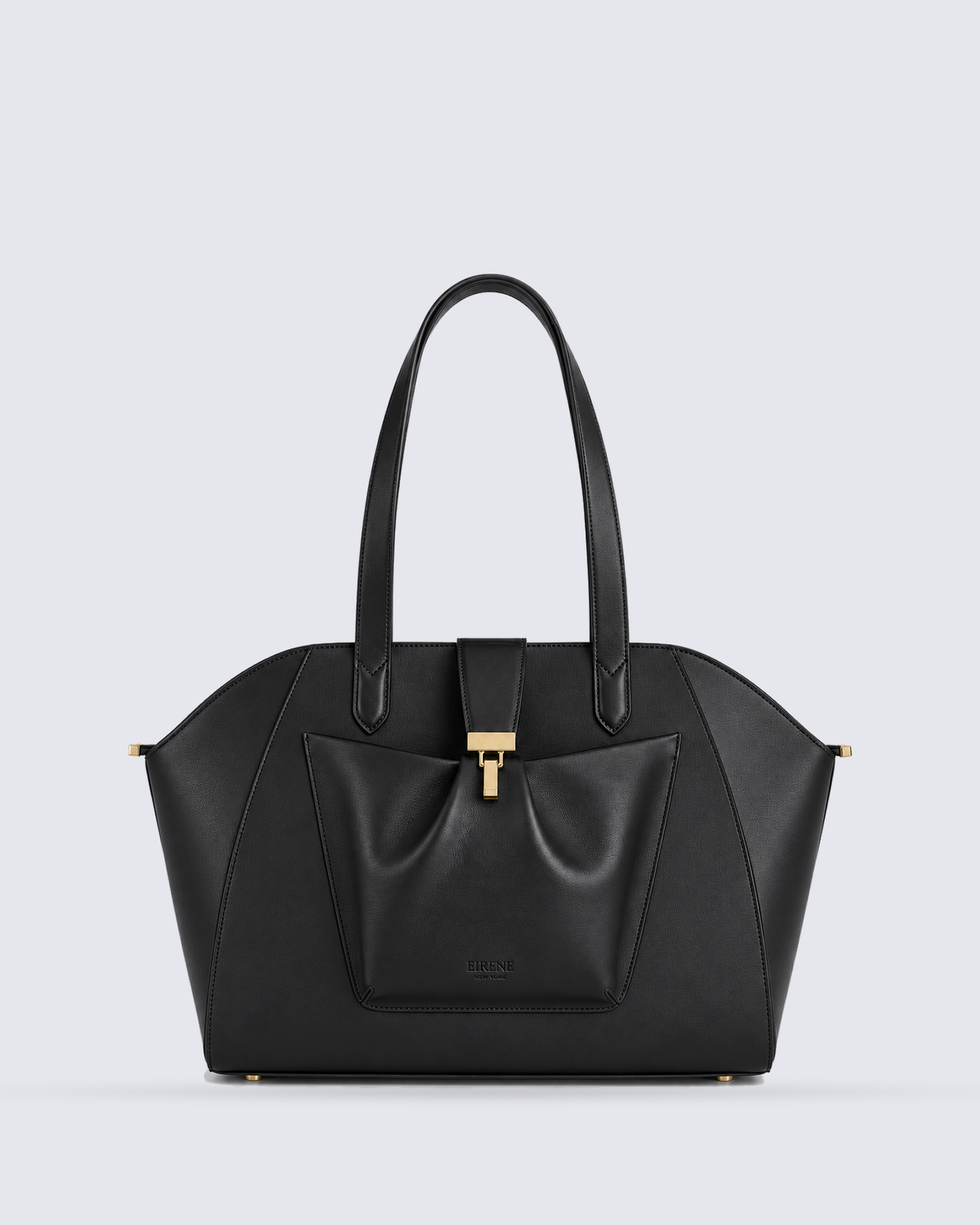 The Fiora Tote Travel Edition in Jet Black, front