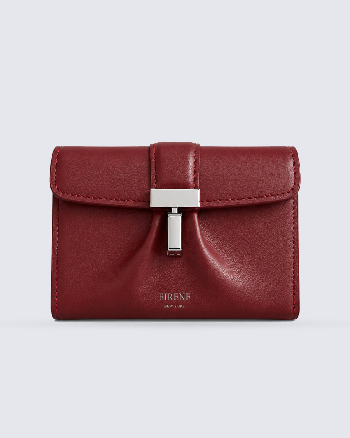 The Margaux Wallet in Cherry Red, front