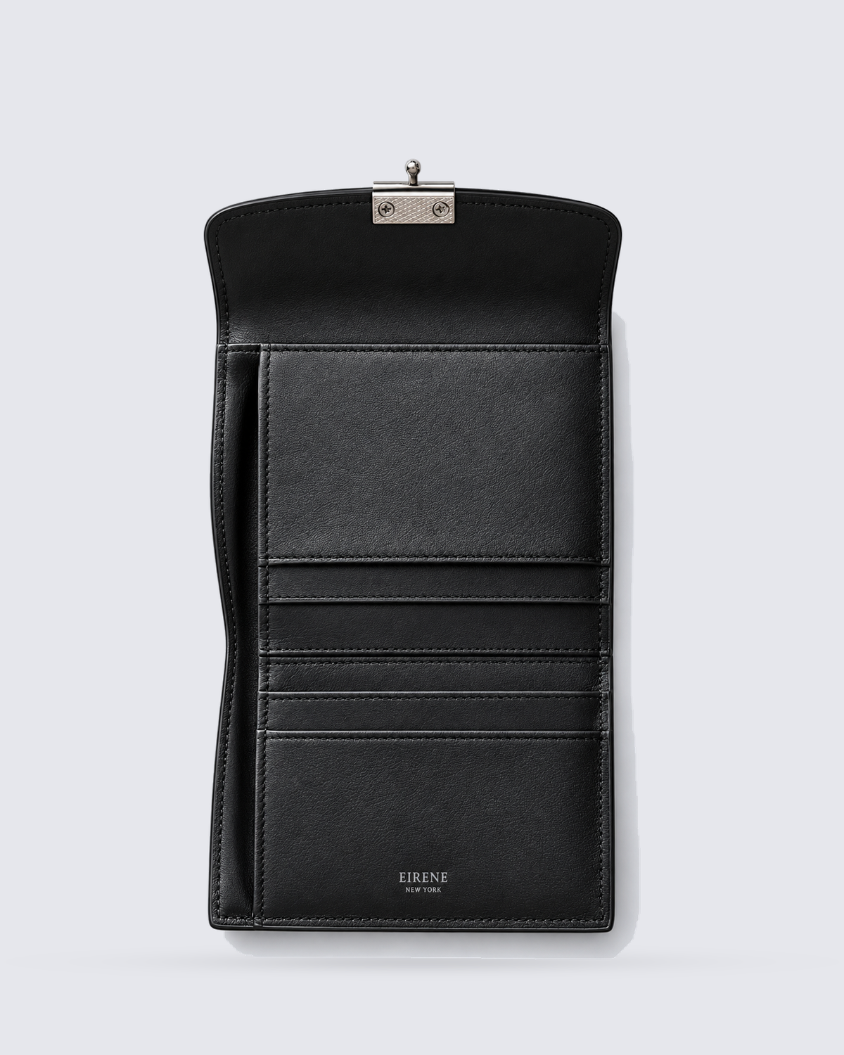 The Margaux Wallet in Jet Black, inside