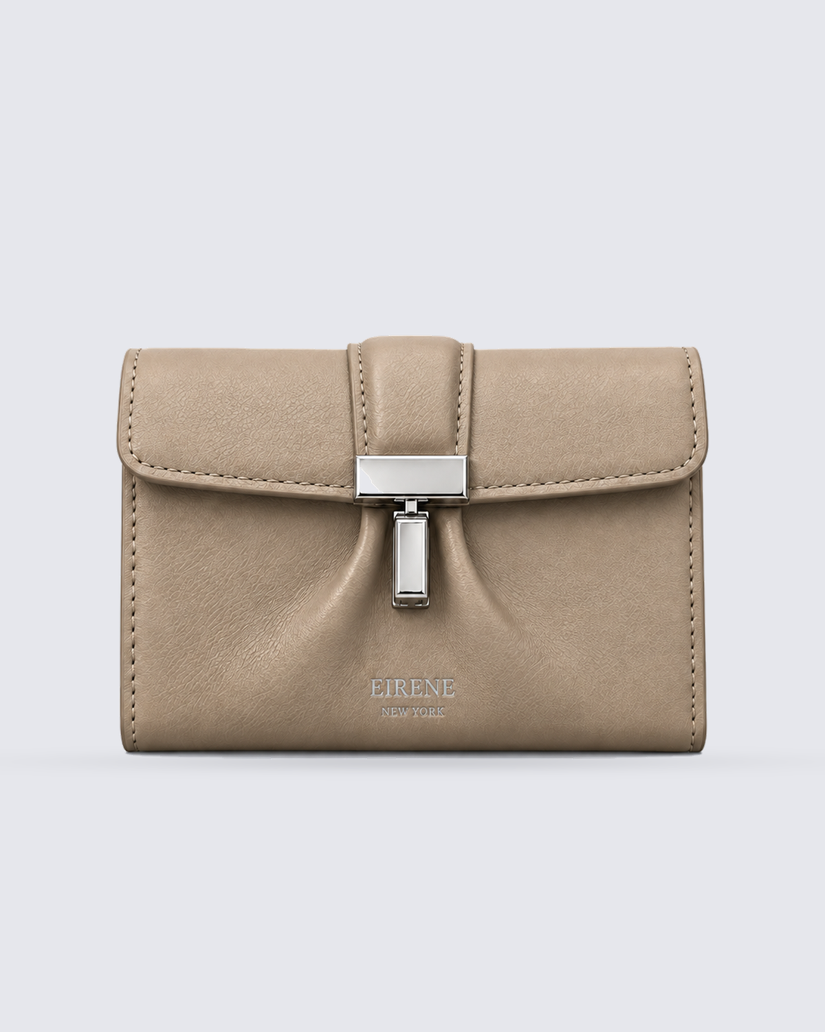 The Margaux Wallet in Oat, front