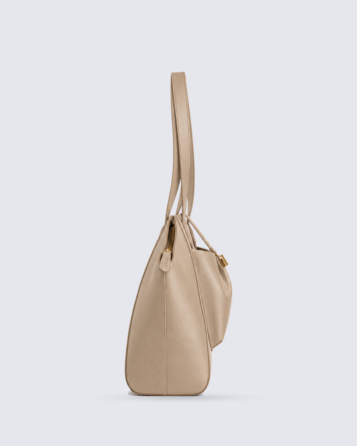 The Fiora Tote in Oat, side