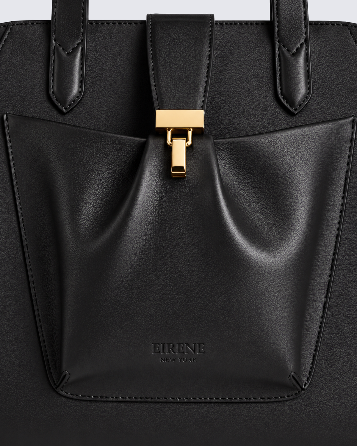 The Fiora Tote Travel Edition in Jet Black, detail