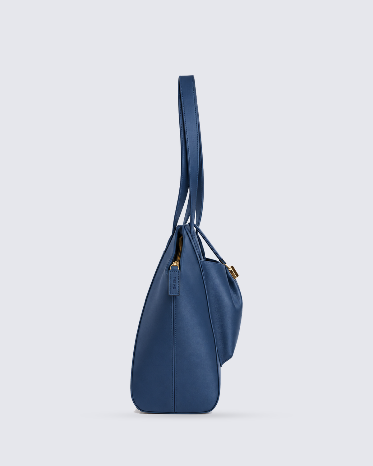 The Fiora Tote Travel Edition in Navy Blue, side