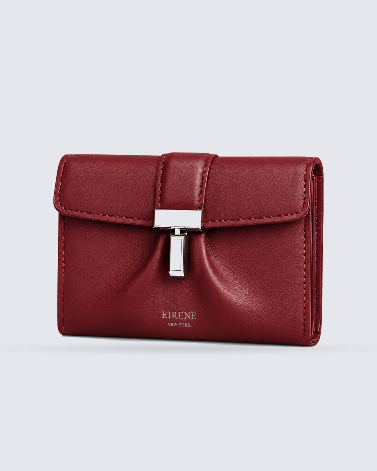 The Margaux Wallet in Cherry Red, angle