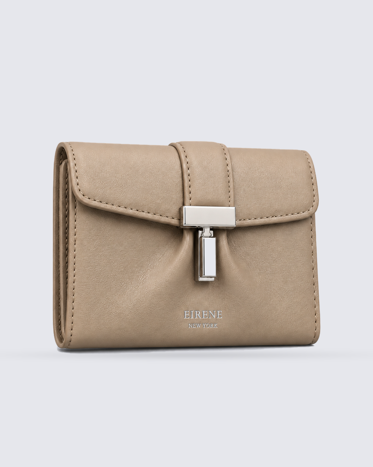 The Margaux Wallet in Oat, angle