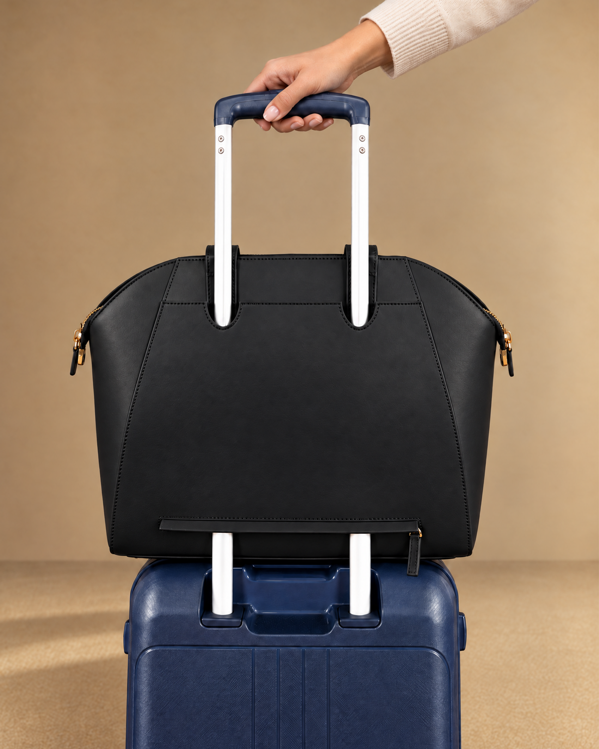 The Fiora Tote - Travel Edition | Jet Black