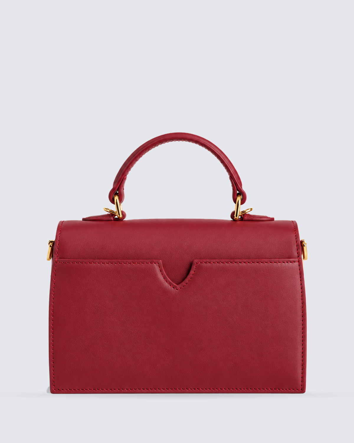 The Siena Mini Purse in Cherry Red, back