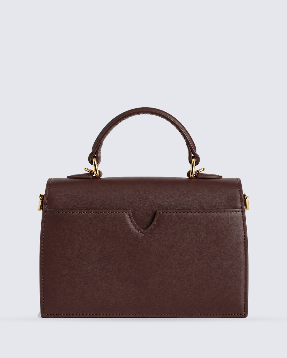 The Siena Mini Purse in Dark Brown, back