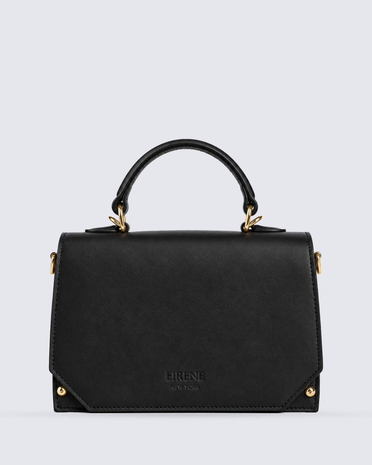 The Siena Mini Purse in Jet Black, front