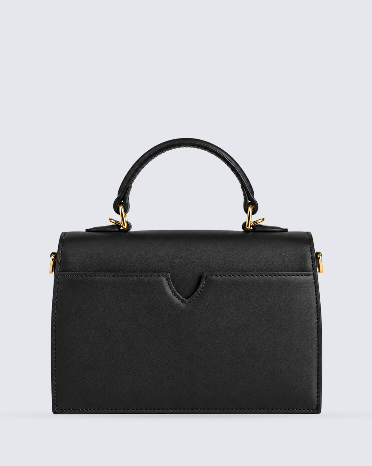 The Siena Mini Purse in Jet Black, back
